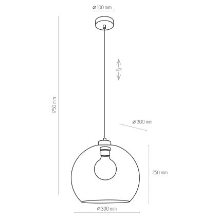 Suspension filaire CUBUS 1xE27/60W/230V bleue