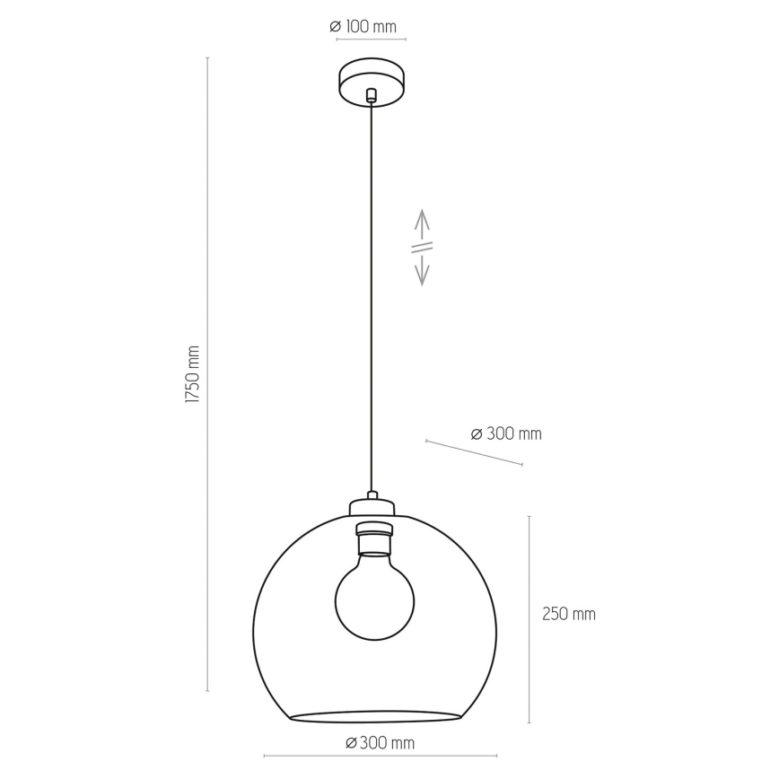 Suspension filaire CUBUS 1xE27/60W/230V bleue