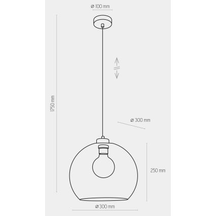 Suspension filaire CUBUS 1xE27/60W/230V