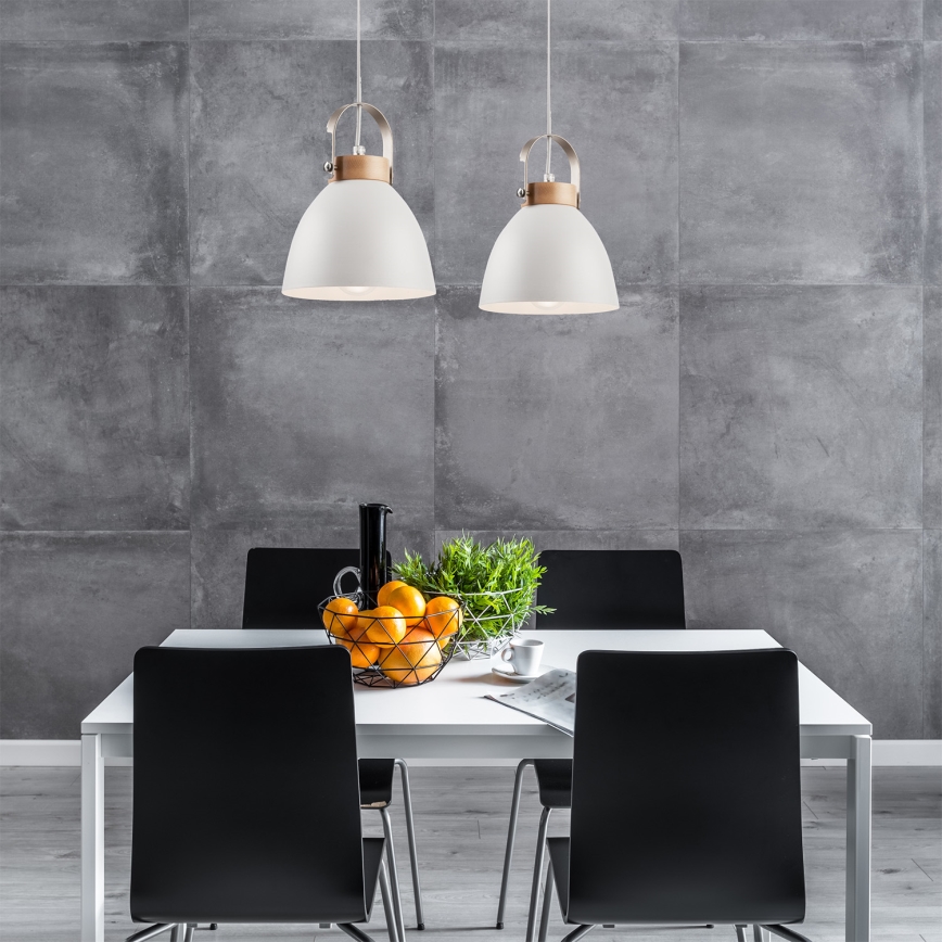 Suspension filaire DANIELLE 2xE27/60W/230V hêtre