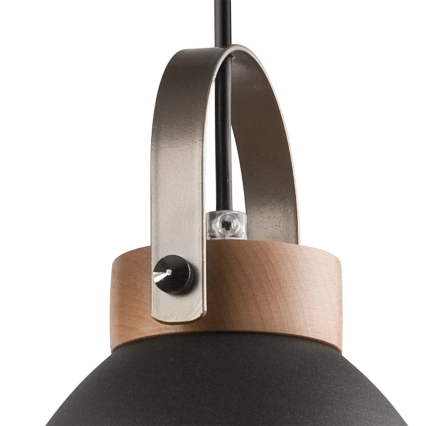 Suspension filaire DANIELLE 3xE27/60W/230V hêtre