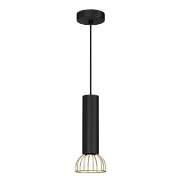 Suspension filaire DANTE 1xGU10/25W/230V noire/dorée