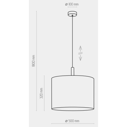 Suspension filaire DEVA 1xE27/25W/230V blanche