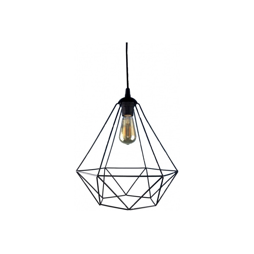 Suspension filaire DIAMOND 1xE27/60W/230V noir