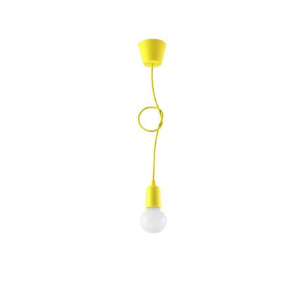 Suspension filaire DIEGO 1xE27/60W/230V jaune