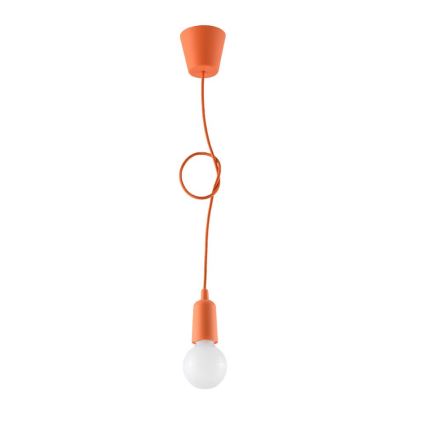 Suspension filaire DIEGO 1xE27/60W/230V orange