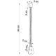 Suspension filaire DIEGO 3xE27/60W/230V grise