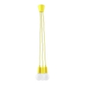 Suspension filaire DIEGO 3xE27/60W/230V jaune