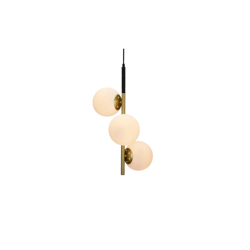 Suspension filaire DUO 3xE14/40W/230V doré/noir