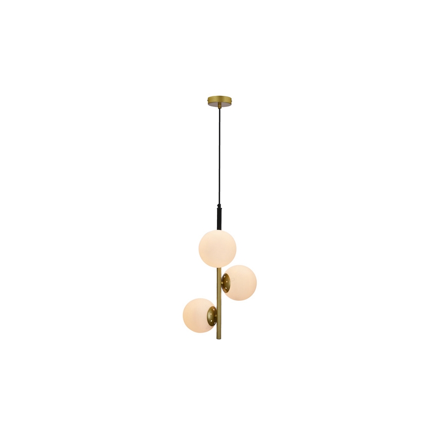 Suspension filaire DUO 3xE14/40W/230V doré/noir