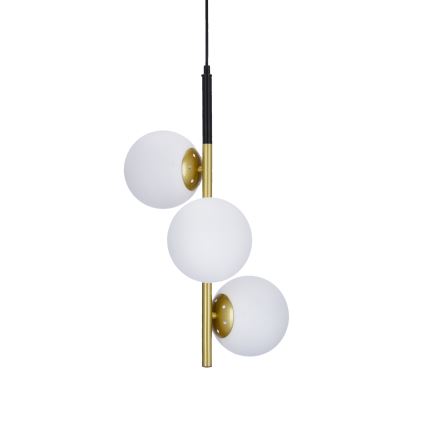 Suspension filaire DUO 3xE14/40W/230V doré/noir