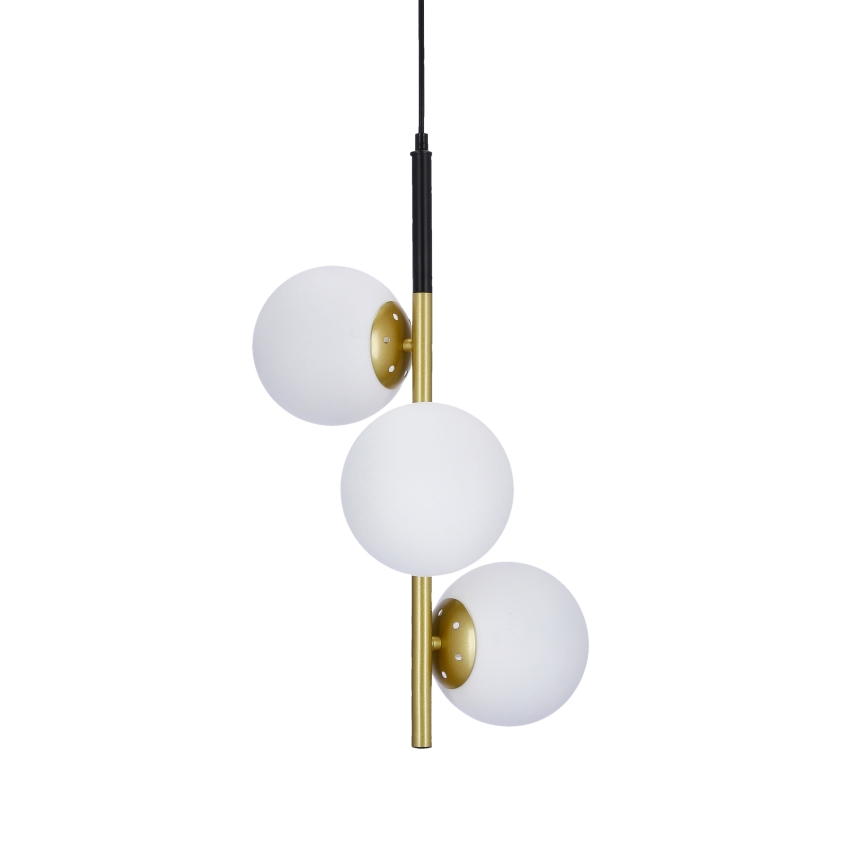 Suspension filaire DUO 3xE14/40W/230V doré/noir