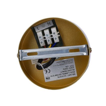 Suspension filaire DUO 3xE14/40W/230V doré/noir
