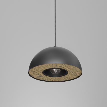 Suspension filaire ELGUND 1xE27/15W/230V d. 28,5 cm noir