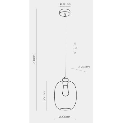 Suspension filaire ELIO 1xE27/15W/230V bleue