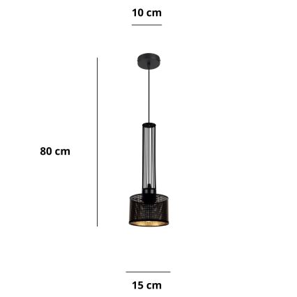 Suspension filaire ELIS 1xE27/60W/230V diam. 15 cm