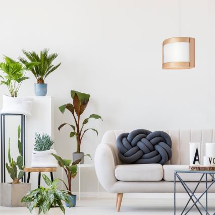 Suspension filaire ELODIE 1xE27/60W/230V chêne