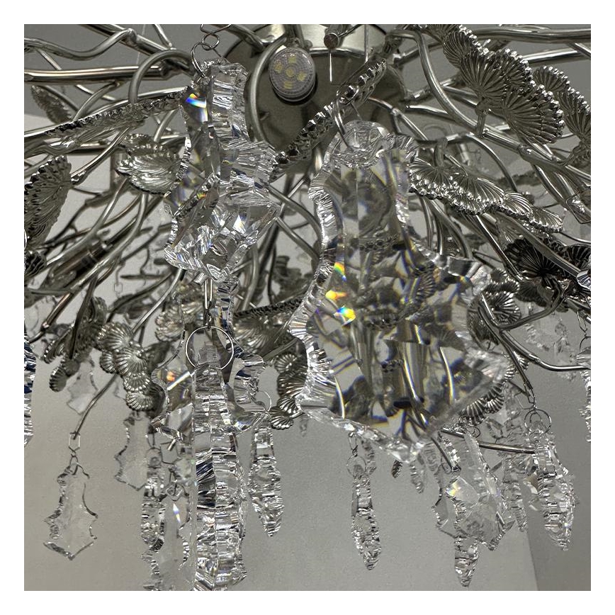 Suspension filaire en cristal 13xG9/40W/230V chrome brillant