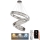 Suspension filaire en cristal à intensité variable LED/115W/230V 3000-6500K chrome brillant + télécommande