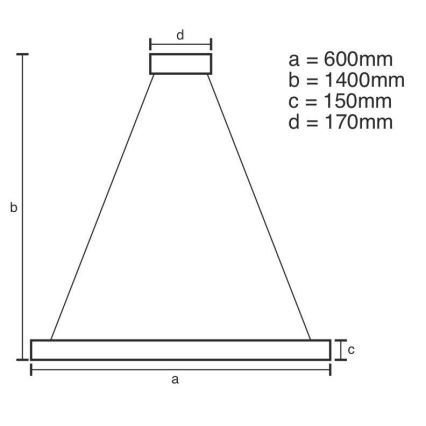 Suspension filaire en cristal à intensité variable LED/40W/230V 3000-6500K + télécommande