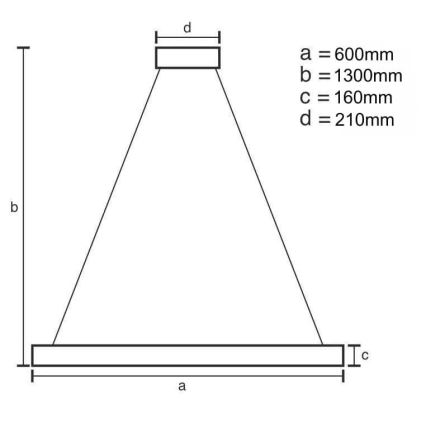 Suspension filaire en cristal à intensité variable LED/40W/230V 3000-6500K + télécommande