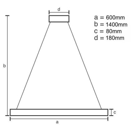 Suspension filaire en cristal à intensité variable LED/40W/230V 3000-6500K + télécommande