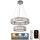 Suspension filaire en cristal à intensité variable LED/65W/230V 3000-6500K chrome brillant + télécommande