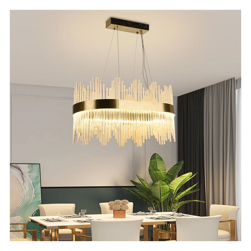 Suspension filaire en cristal à intensité variable LED/70W/230V 3000-6500K + télécommande