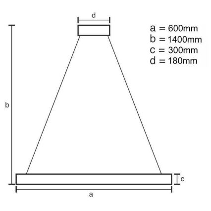 Suspension filaire en cristal à intensité variable LED/80W/230V 3000-6500K + télécommande