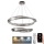 Suspension filaire en cristal à intensité variable LED/90W/230V 3000-6500K chrome brillant + télécommande