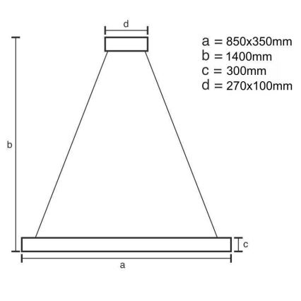 Suspension filaire en cristal à intensité variable LED/90W/230V 3000-6500K + télécommande