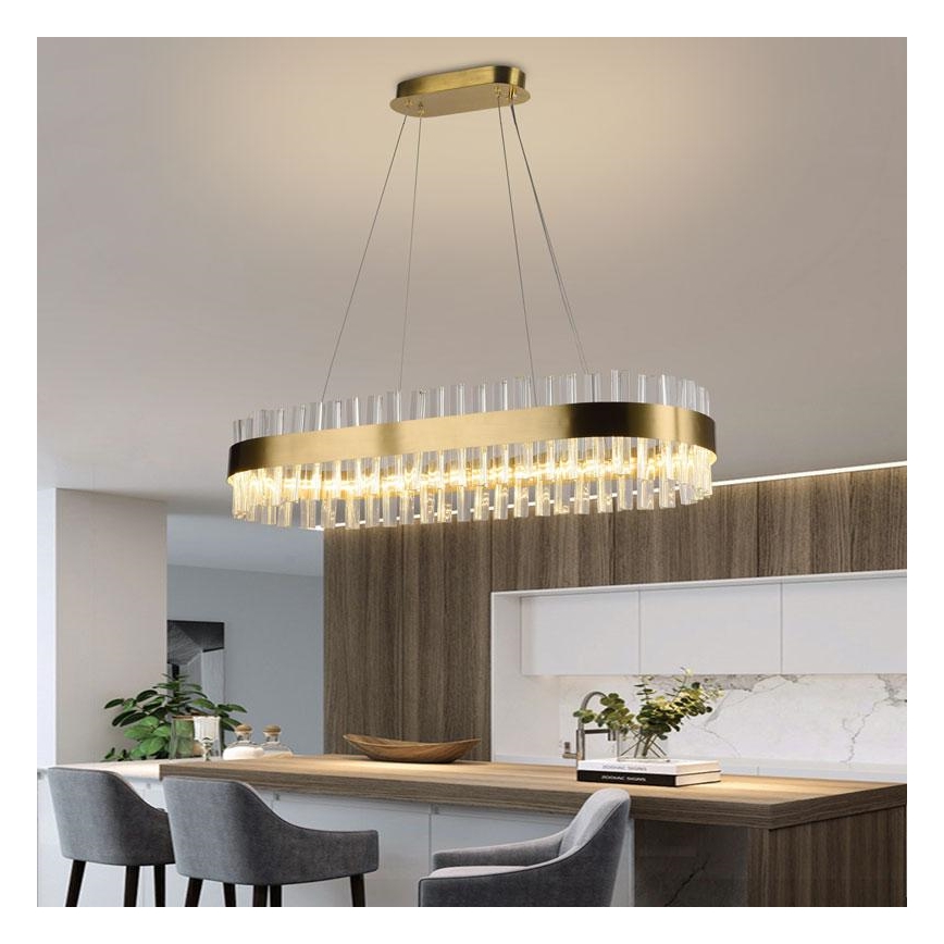 Suspension filaire en cristal LED à intensité variable LED/45W/230V 3000-6500K + télécommande
