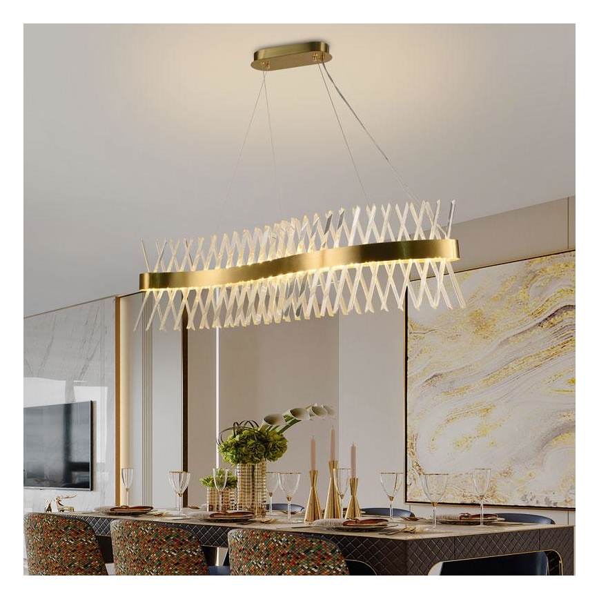 Suspension filaire en cristal LED à intensité variable LED/95W/230V 3000-6500K + télécommande