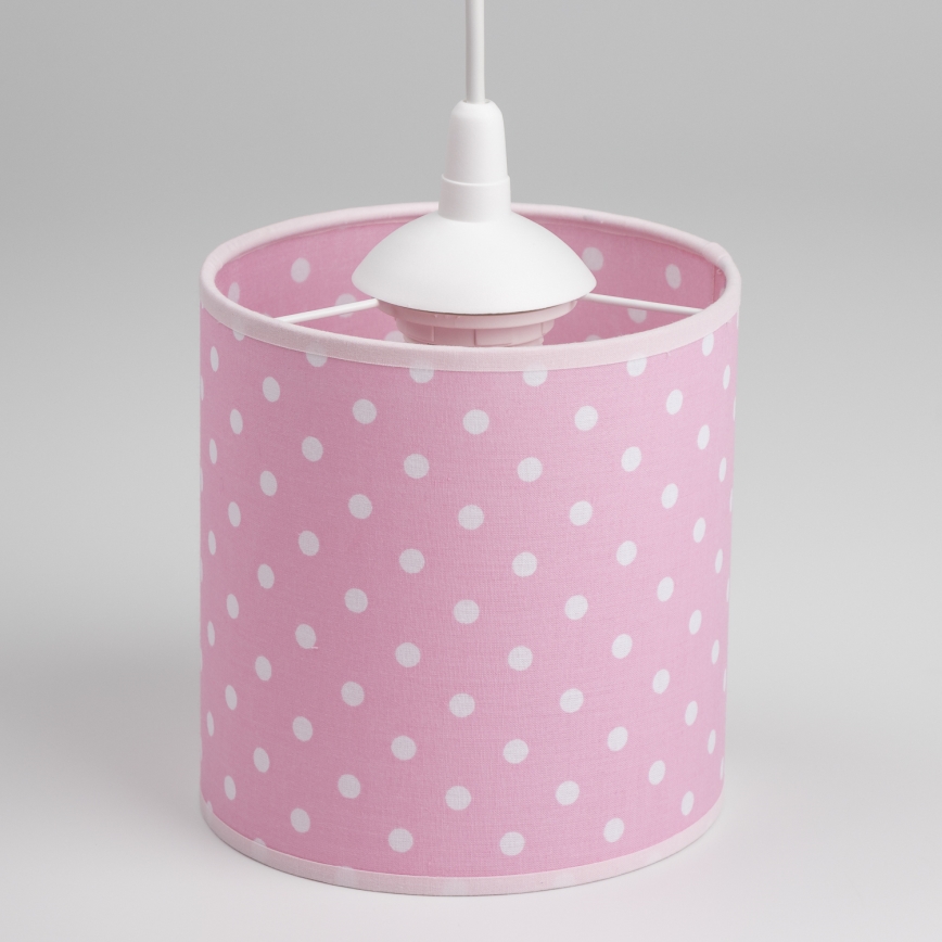 Suspension filaire enfant DOTS 1xE27/15W/230V d. 15 cm rose