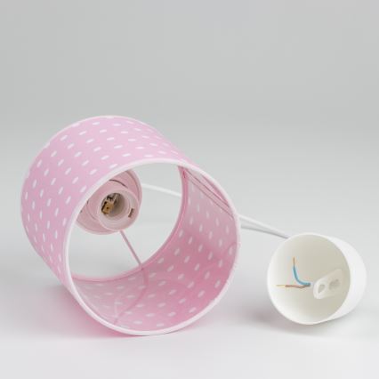 Suspension filaire enfant DOTS 1xE27/15W/230V d. 15 cm rose