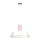 Suspension filaire ENZO 1xE27/60W/230V blanc/rose