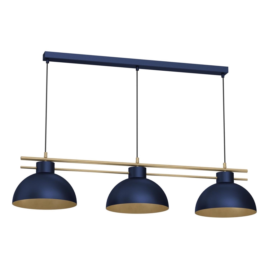 Suspension filaire ESTATE 3xE27/15W/230V bleu