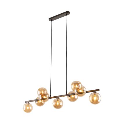 Suspension filaire ESTERA 9xG9/6W/230V marron/fumé beige
