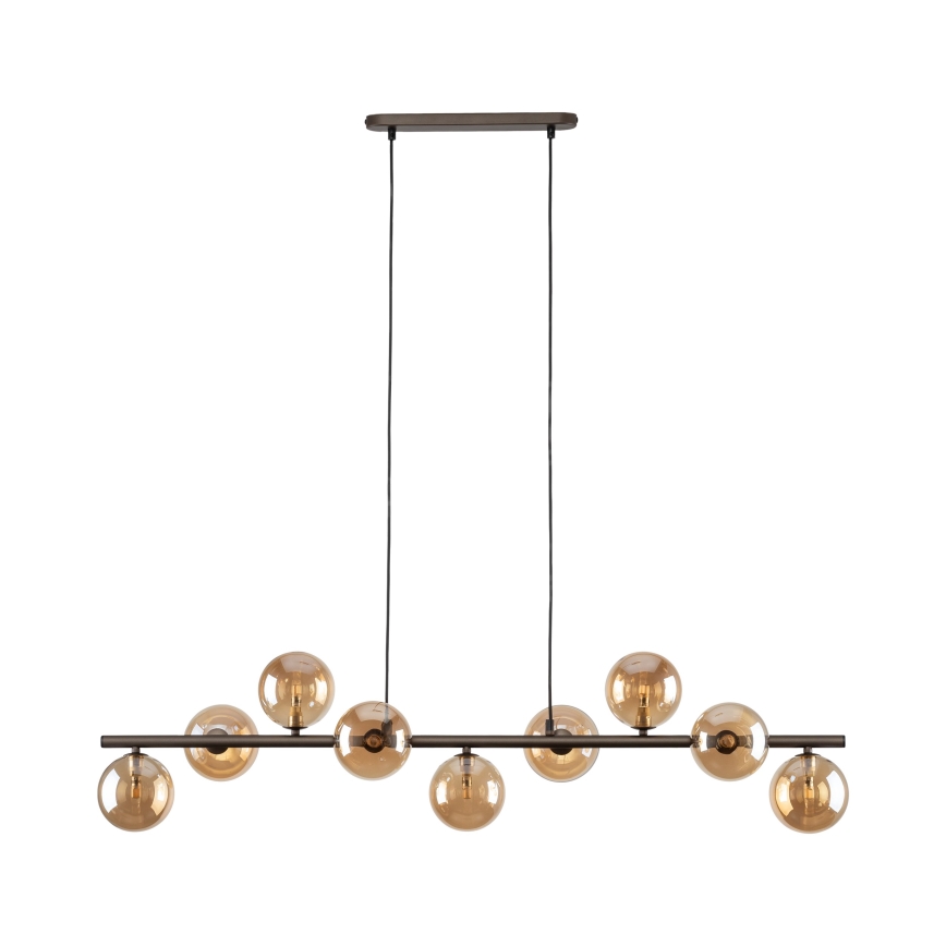 Suspension filaire ESTERA 9xG9/6W/230V marron/fumé beige