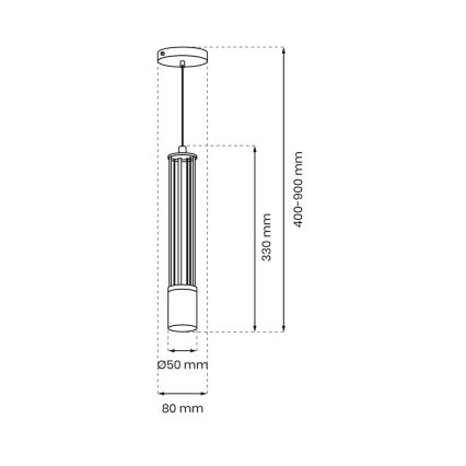 Suspension filaire ESTILO 1xGU10/40W/230V noir