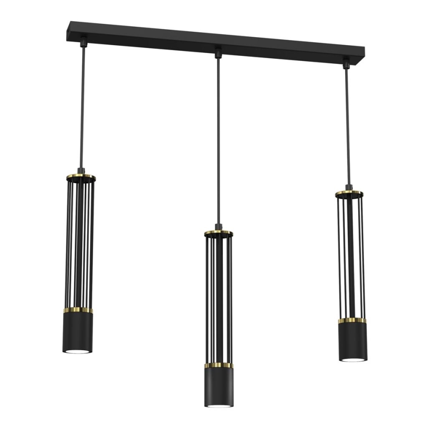 Suspension filaire ESTILO 3xGU10/40W/230V noir