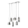 Suspension filaire EVOLUTION 6xE27/11W/230V chrome brillant