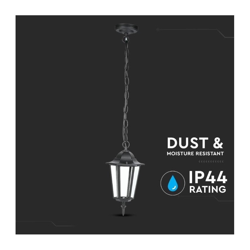 Suspension filaire extérieur 1xE27/40W/230V IP44 noir