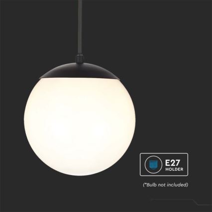 Suspension filaire extérieure 1xE27/60W/230V IP44 noir