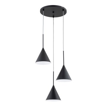 Suspension filaire FABO 3xE14/10W/230V noir