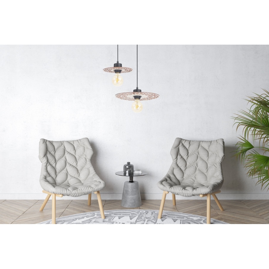 Suspension filaire FALCO 1xE27/60W/230V d. 30 cm beige