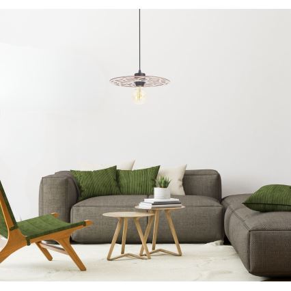 Suspension filaire FALCO 1xE27/60W/230V d. 30 cm beige