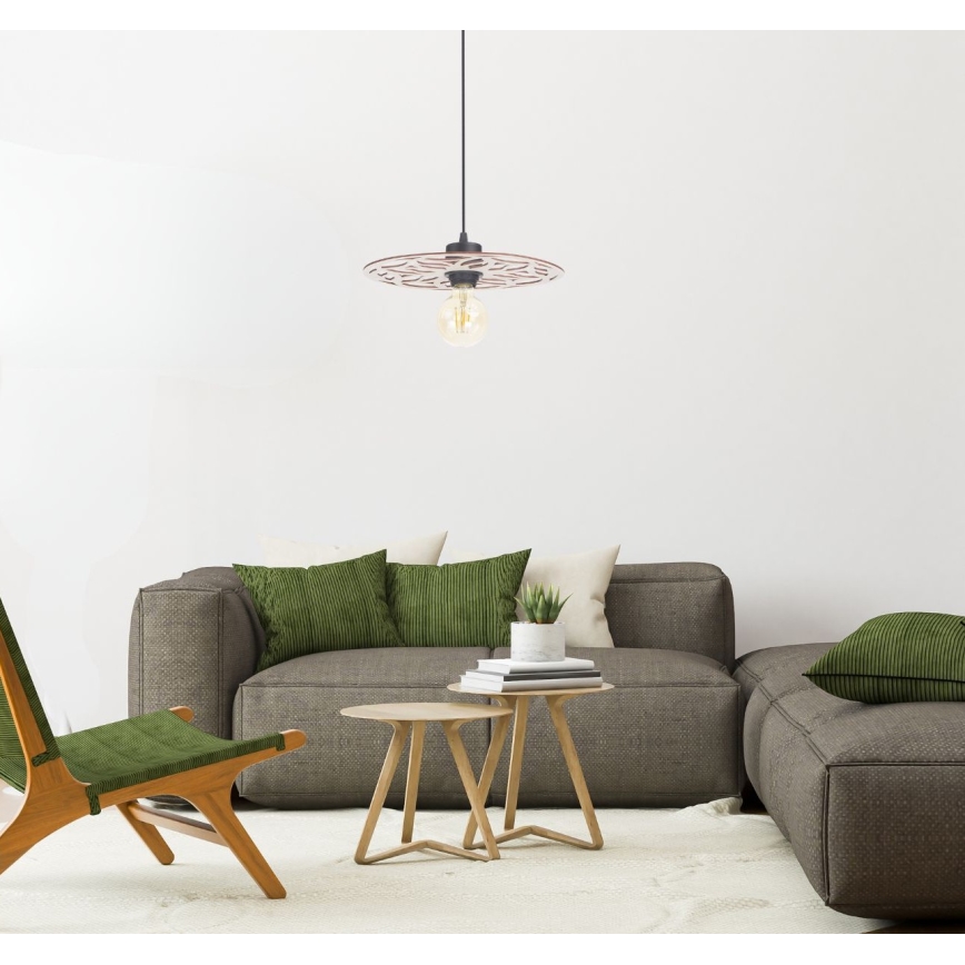 Suspension filaire FALCO 1xE27/60W/230V d. 30 cm beige