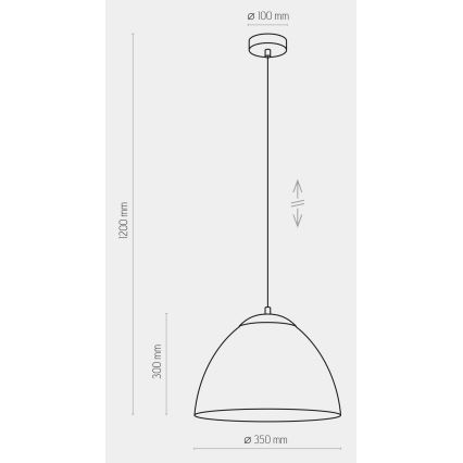 Suspension filaire FARO 1xE27/60W/230V grise