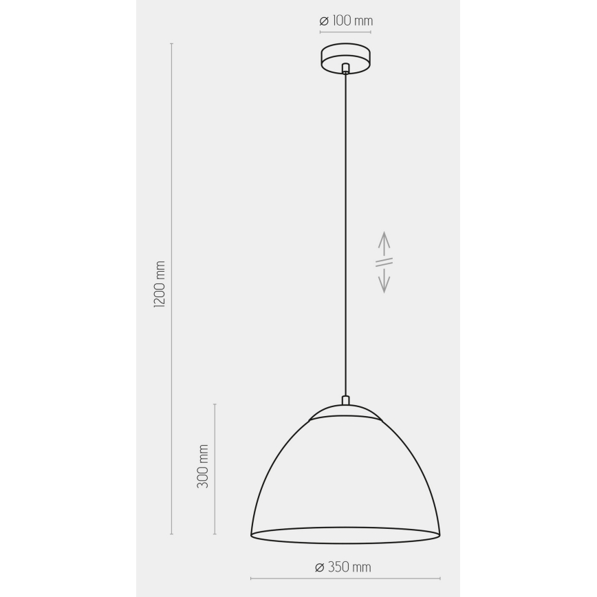 Suspension filaire FARO 1xE27/60W/230V grise